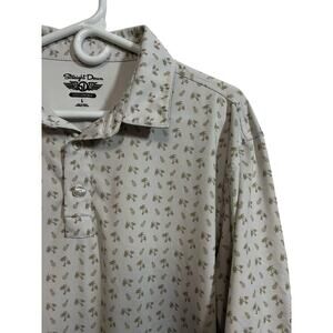 Straight Down Golf Polo Shirt L Pineapples Palm Trees University of Louisville
